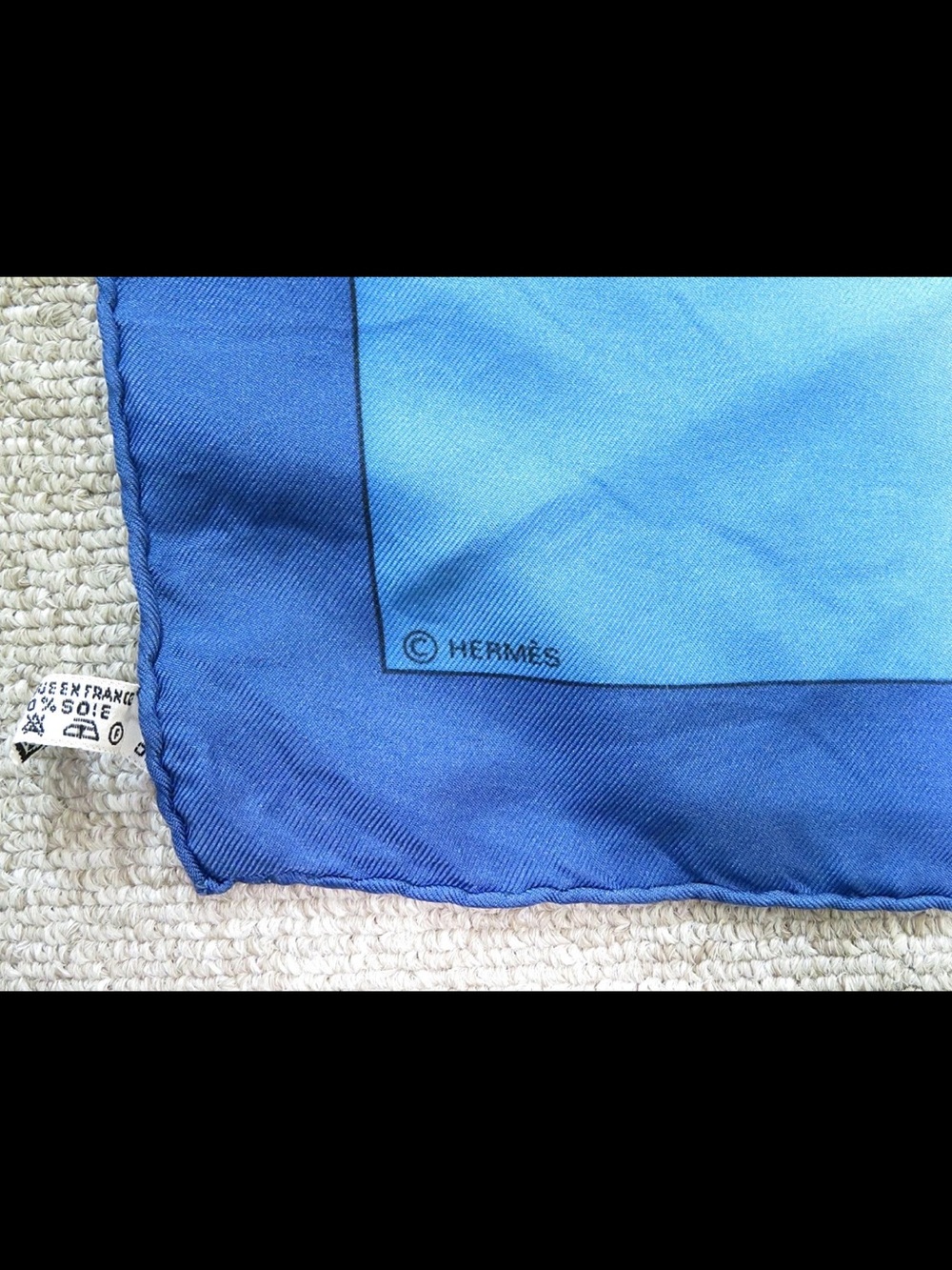 Hermes Blue White Gold Nautical Silk Scarf - Picture 10 of 12
